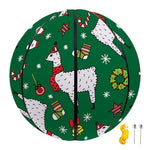 Christmas Llama Pattern Print Basketball