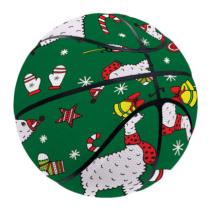 Christmas Llama Pattern Print Basketball