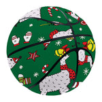 Christmas Llama Pattern Print Basketball