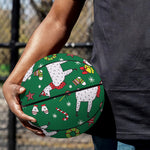 Christmas Llama Pattern Print Basketball