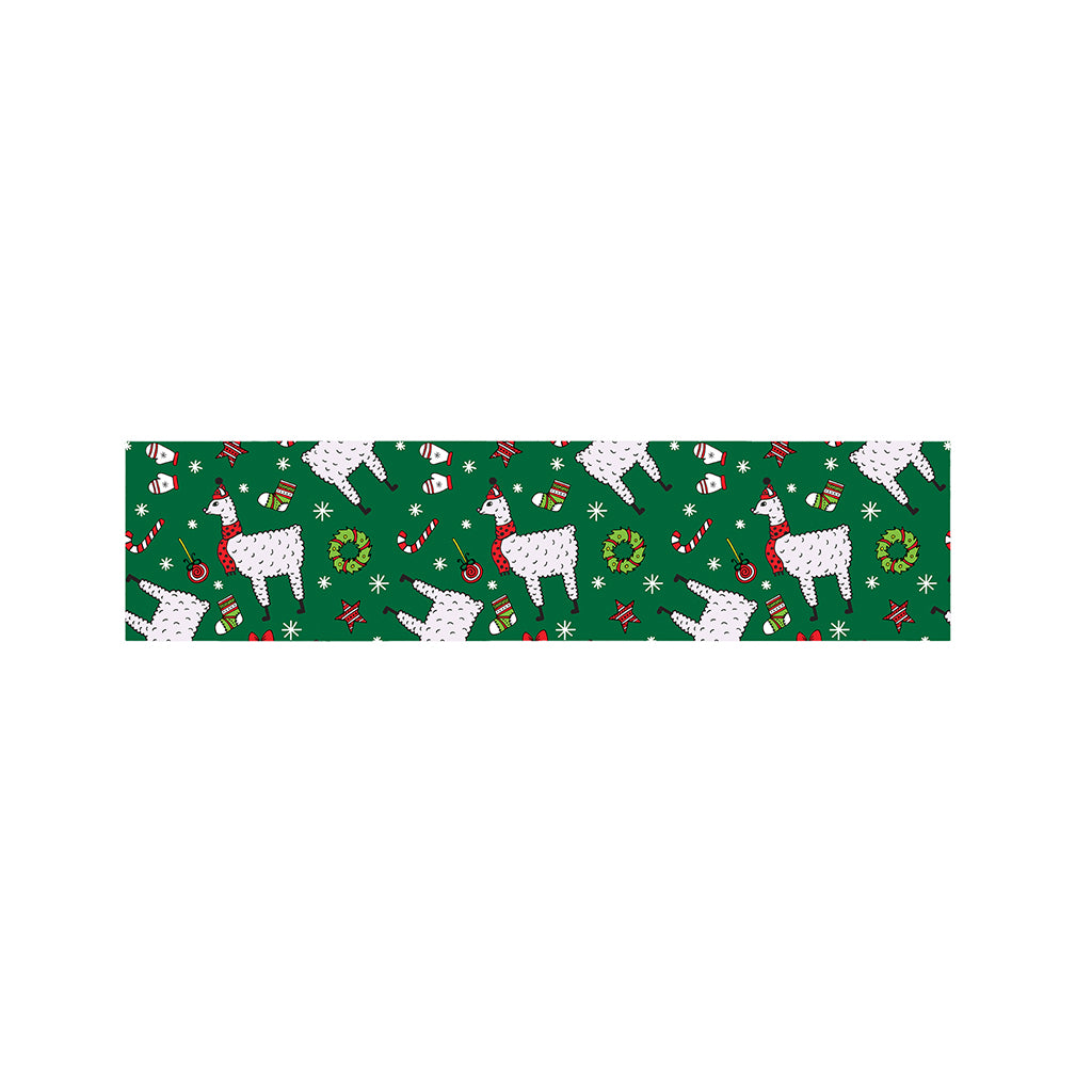 Christmas Llama Pattern Print Bed Runner