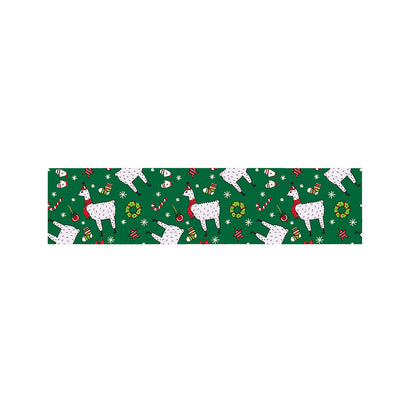 Christmas Llama Pattern Print Bed Runner