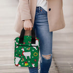 Christmas Llama Pattern Print Bible Tote Bag