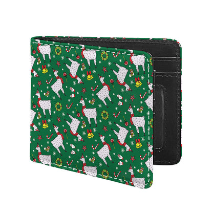 Christmas Llama Pattern Print Bifold Wallet