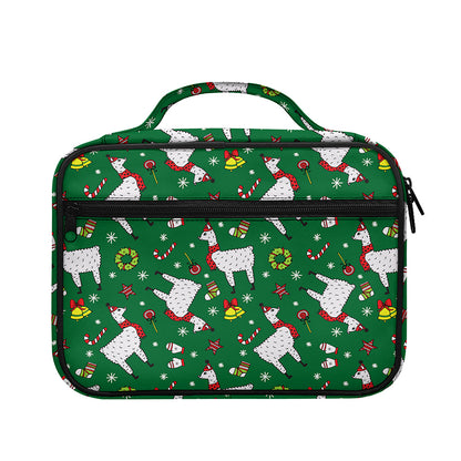 Christmas Llama Pattern Print Briefcase Bible Bag