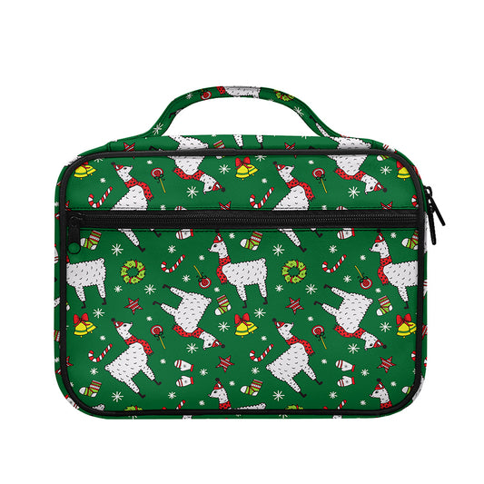 Christmas Llama Pattern Print Briefcase Bible Bag