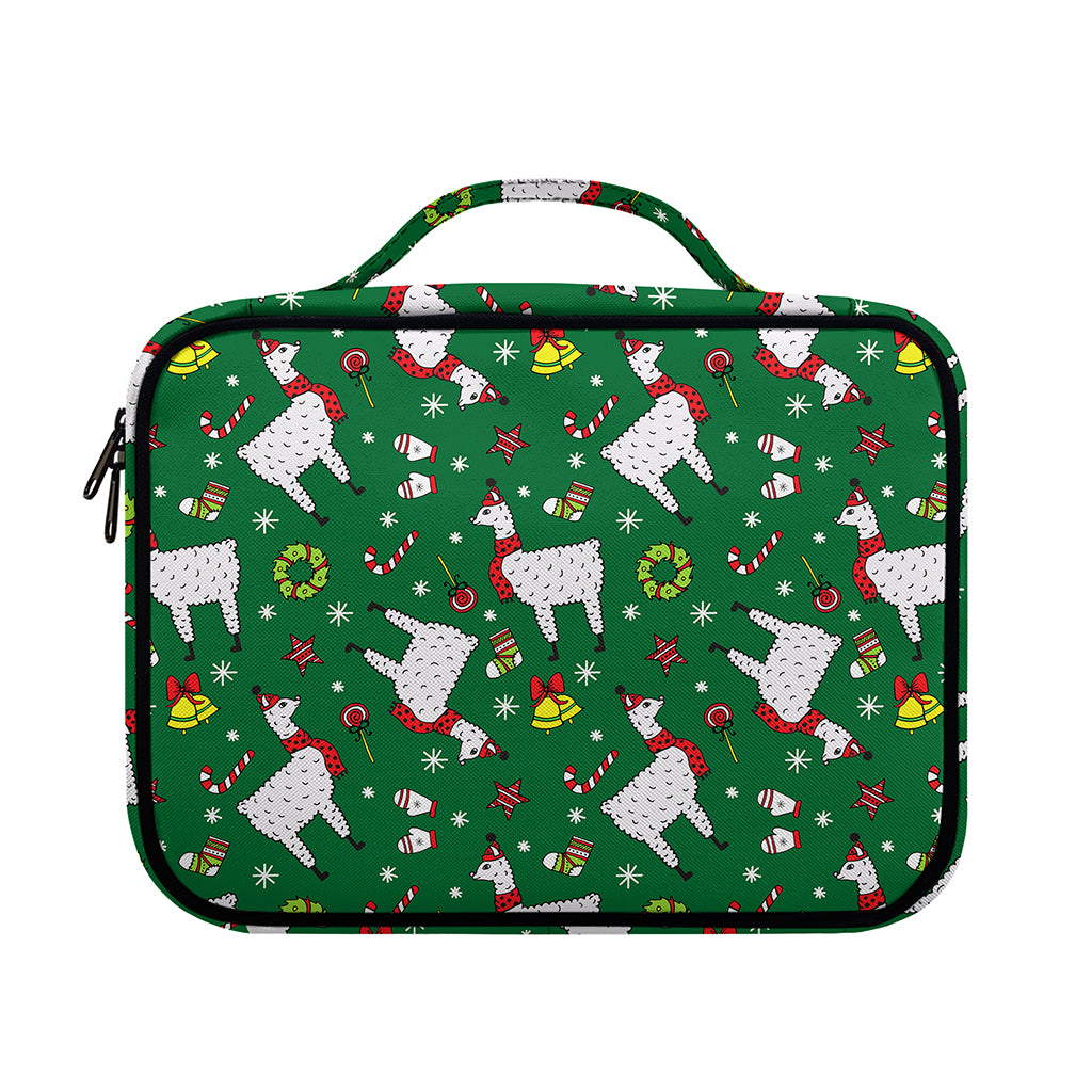 Christmas Llama Pattern Print Briefcase Bible Bag