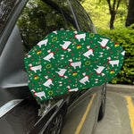 Christmas Llama Pattern Print Car Side Mirror Covers
