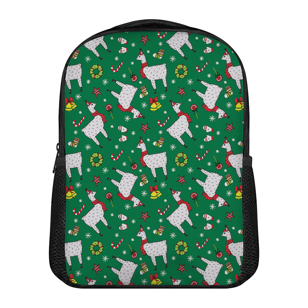 Christmas Llama Pattern Print Casual Backpack