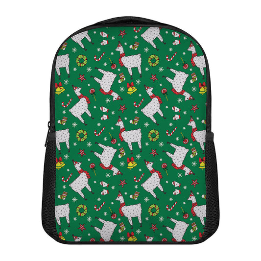 Christmas Llama Pattern Print Casual Backpack