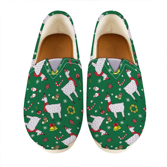 Christmas Llama Pattern Print Casual Shoes