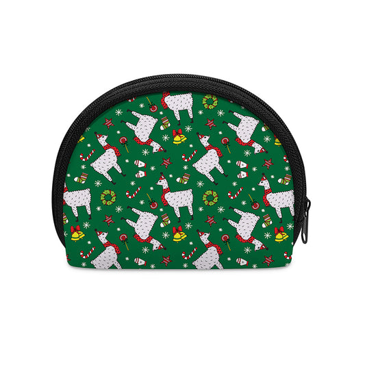 Christmas Llama Pattern Print Coin Purse