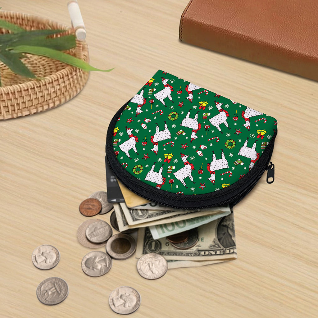 Christmas Llama Pattern Print Coin Purse