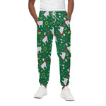 Christmas Llama Pattern Print Cotton Pants
