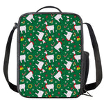Christmas Llama Pattern Print Crossbody Lunch Bag