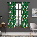 Christmas Llama Pattern Print Curtain