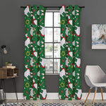 Christmas Llama Pattern Print Curtain