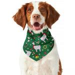 Christmas Llama Pattern Print Dog Bandana