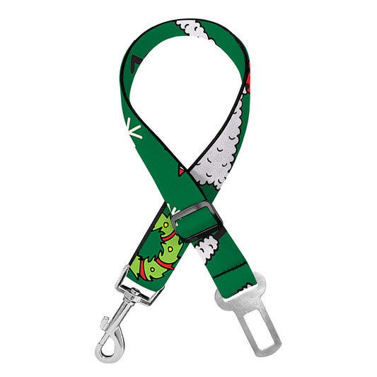 Christmas Llama Pattern Print Dog Seat Belt