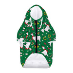 Christmas Llama Pattern Print Dog Zip Up Hoodie