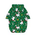Christmas Llama Pattern Print Dog Zip Up Hoodie