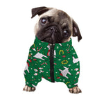 Christmas Llama Pattern Print Dog Zip Up Jacket