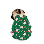 Christmas Llama Pattern Print Dog Zip Up Jacket