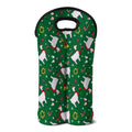 Christmas Llama Pattern Print Double Neoprene Wine Tote