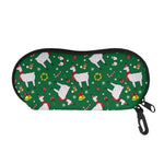 Christmas Llama Pattern Print Glasses Case