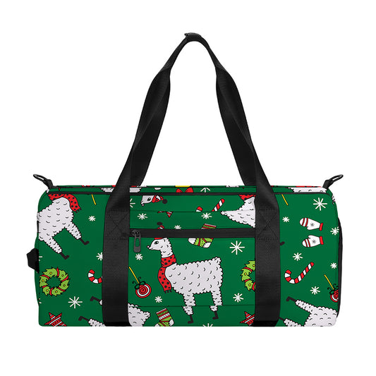 Christmas Llama Pattern Print Gym Bag