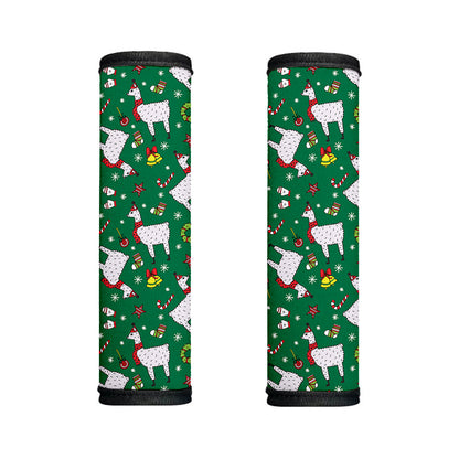 Christmas Llama Pattern Print Handle Covers