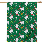 Christmas Llama Pattern Print House Flag