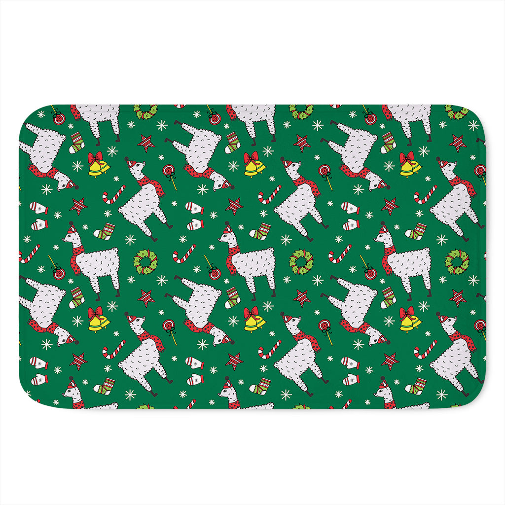 Christmas Llama Pattern Print Indoor Door Mat
