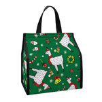 Christmas Llama Pattern Print Insulated Lunch Tote