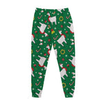 Christmas Llama Pattern Print Jogger Pants