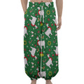 Christmas Llama Pattern Print Lantern Pants