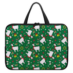 Christmas Llama Pattern Print Laptop Sleeve With Handle