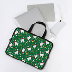 Christmas Llama Pattern Print Laptop Sleeve With Handle