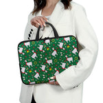 Christmas Llama Pattern Print Laptop Sleeve With Handle