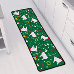 Christmas Llama Pattern Print Long Kitchen Mat