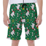 Christmas Llama Pattern Print Men's Beach Shorts