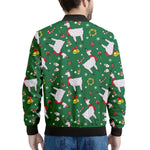 Christmas Llama Pattern Print Men's Bomber Jacket