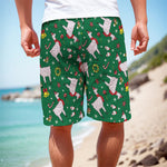 Christmas Llama Pattern Print Men's Cargo Shorts
