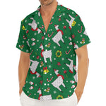 Christmas Llama Pattern Print Men's Deep V-Neck Shirt