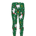 Christmas Llama Pattern Print Men's Leggings