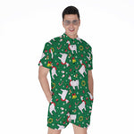 Christmas Llama Pattern Print Men's Rompers