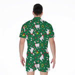 Christmas Llama Pattern Print Men's Rompers