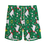 Christmas Llama Pattern Print Men's Sports Shorts