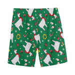 Christmas Llama Pattern Print Men's Sports Shorts
