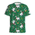 Christmas Llama Pattern Print Men's Sports T-Shirt